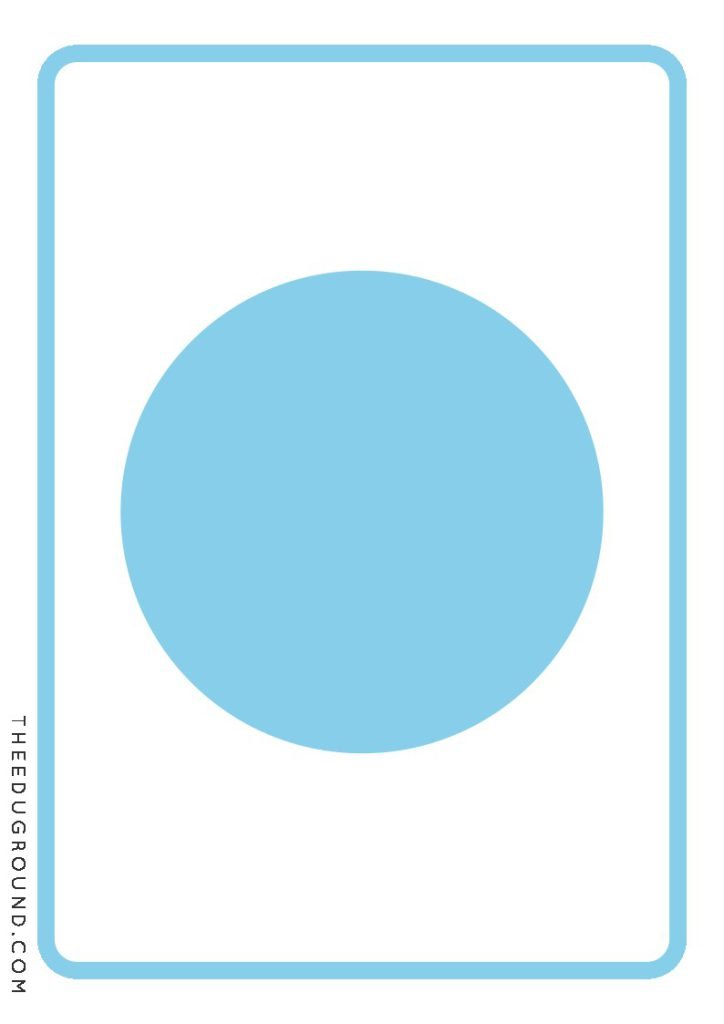 Sky Blue Color Flashcard