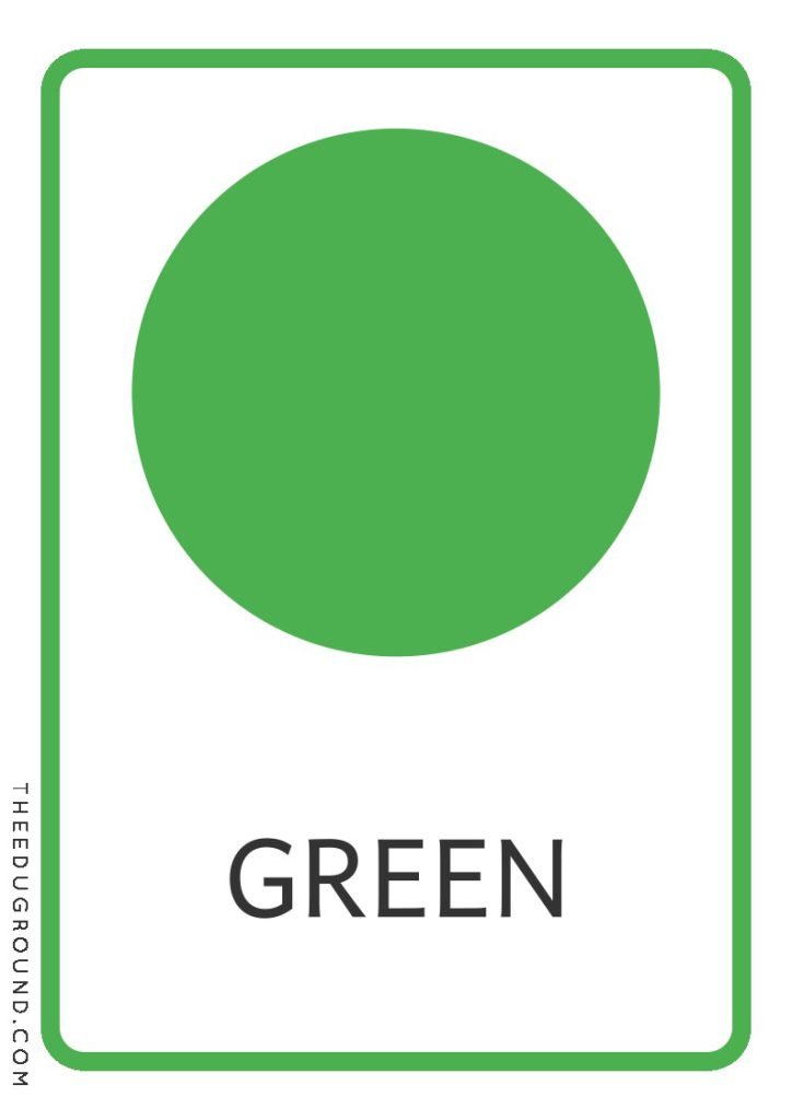 Green Color Flashcard