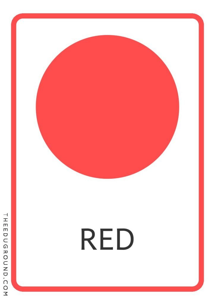 Red Color Flashcard