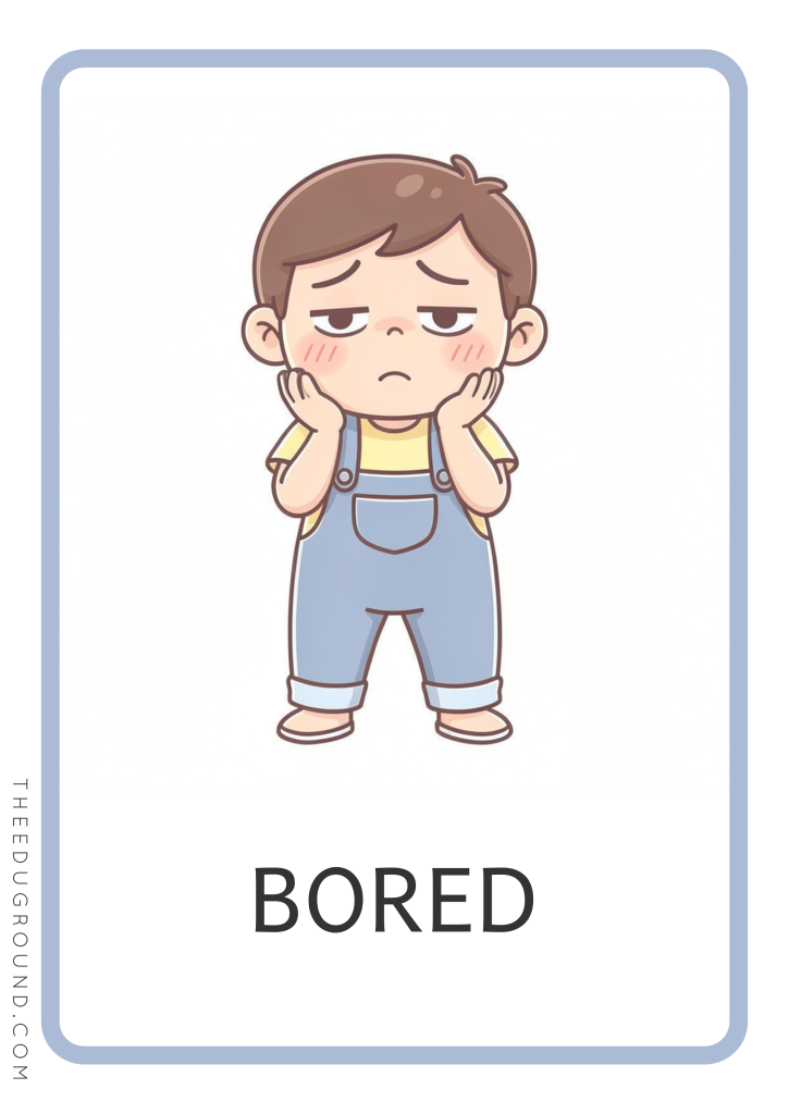 Bored Emotion Flashcard
