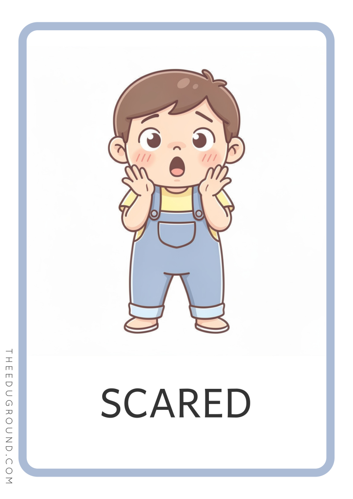Scared Emotion Flashcard
