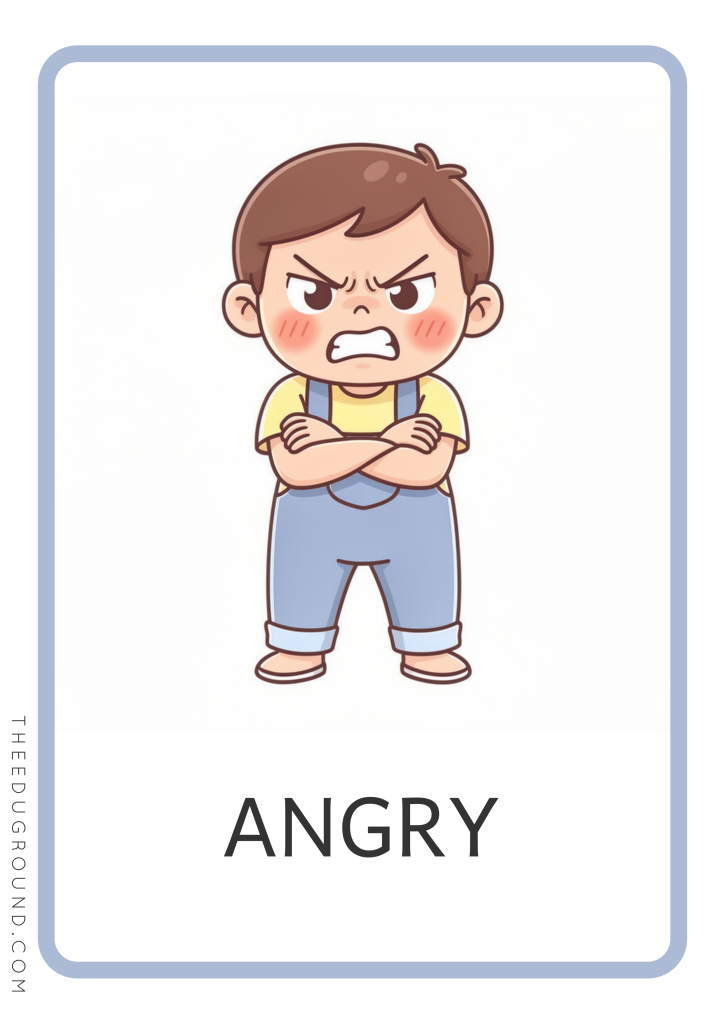 Angry Emotion Flashcard