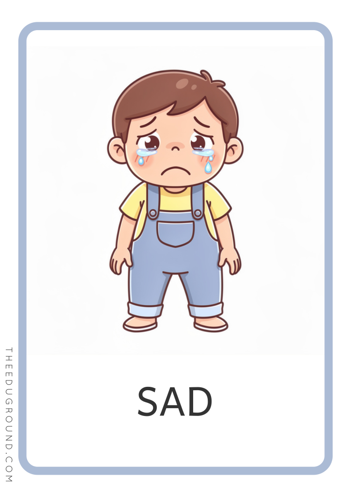 Sad Emotion Flashcard
