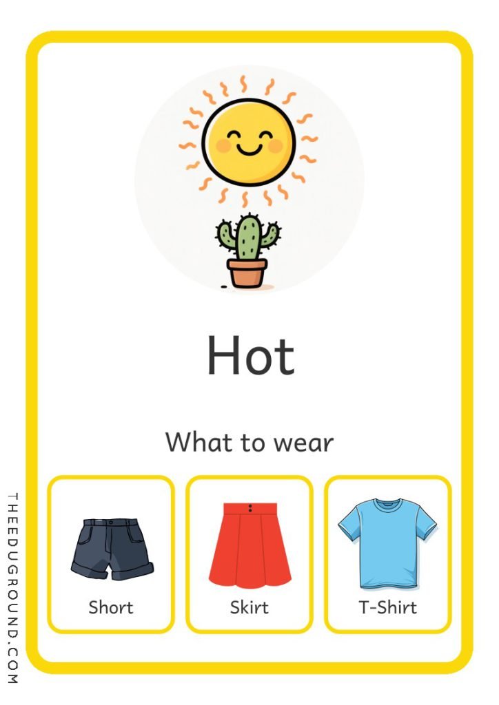Hot Weather Flashcard