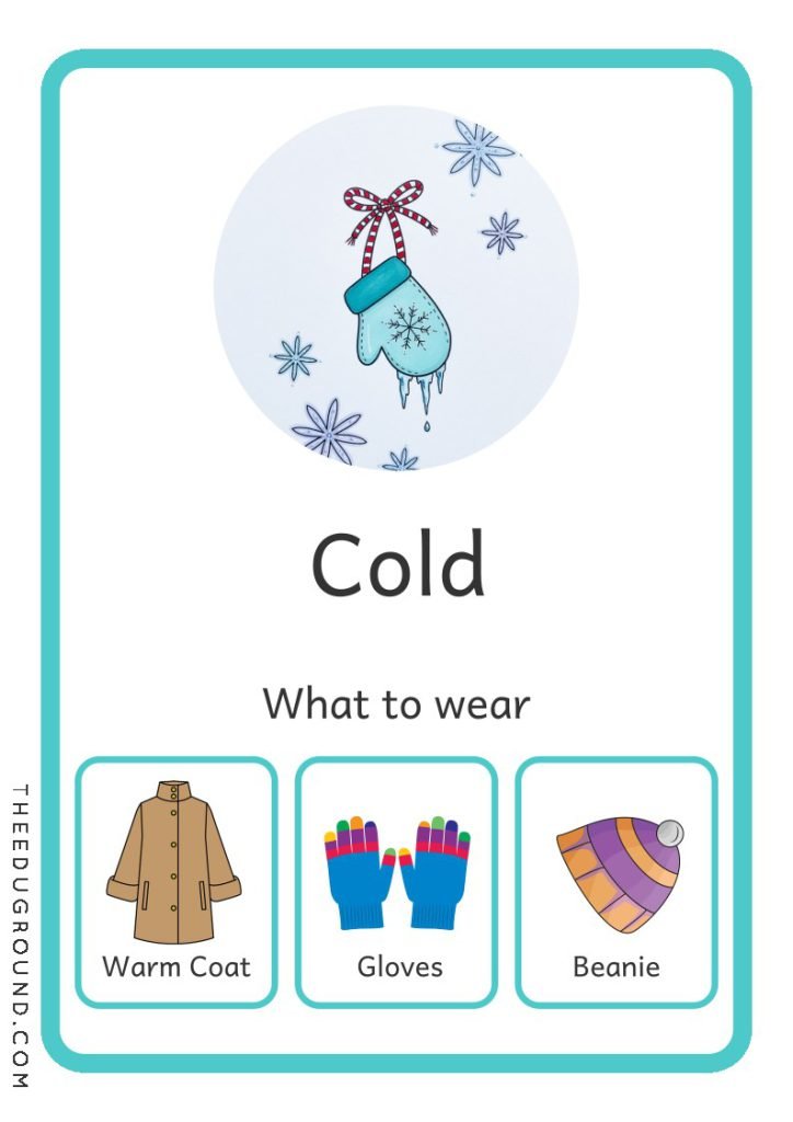 Cold Weather Flashcard