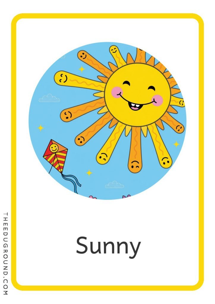 Sunny Weather Flashcard
