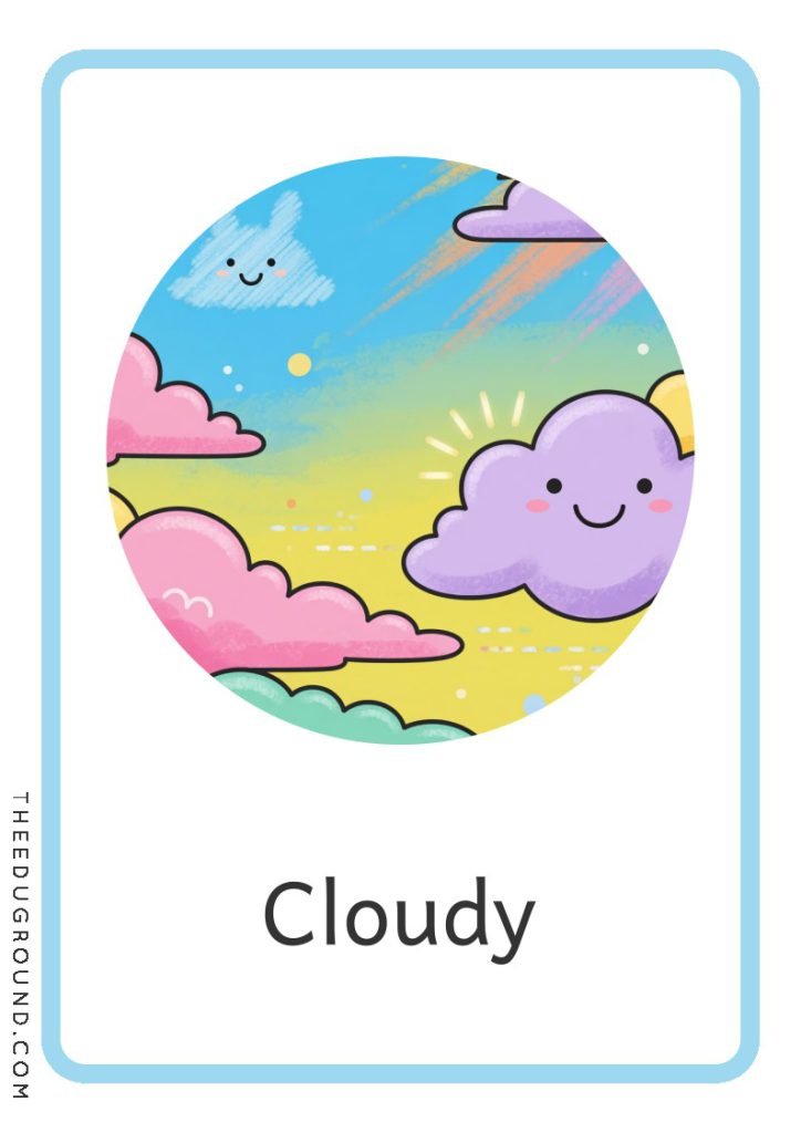 Cloudy Weather Flashcard