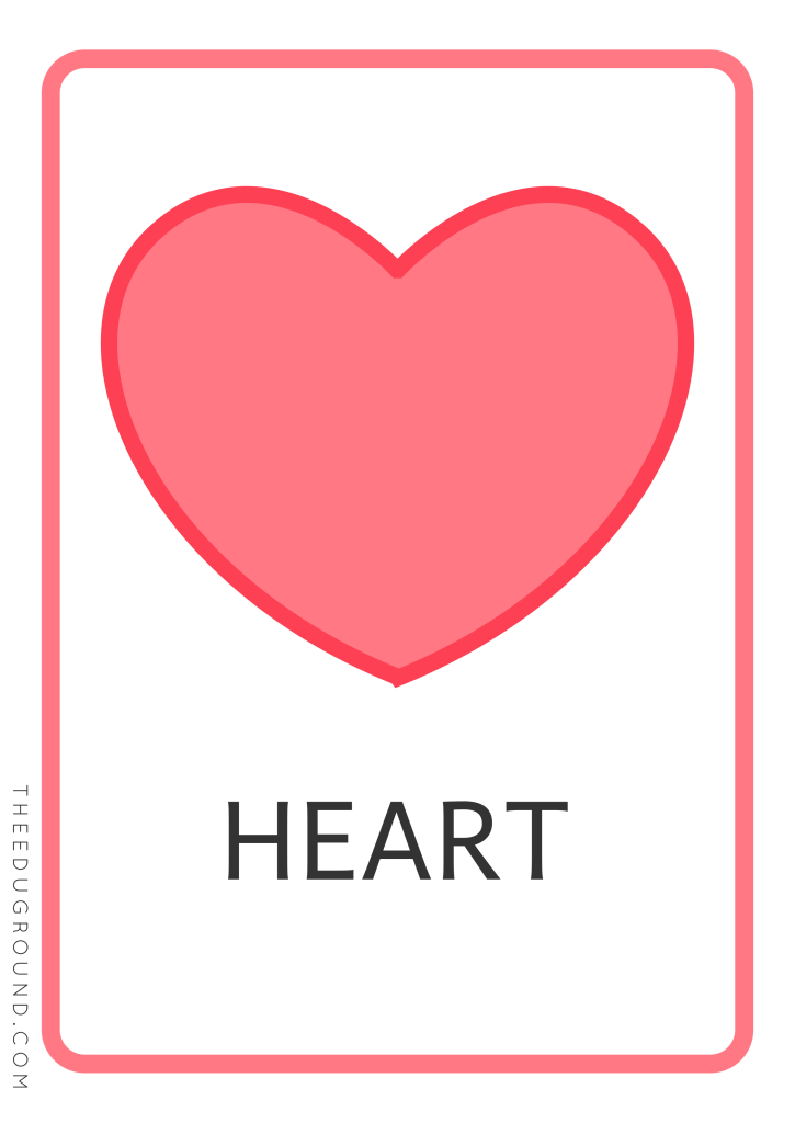Heart Shape Flashcards