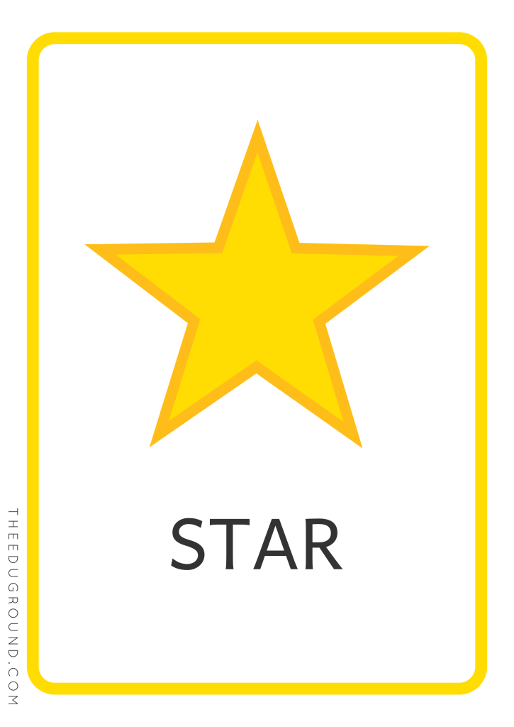 Star Shape Flashcards