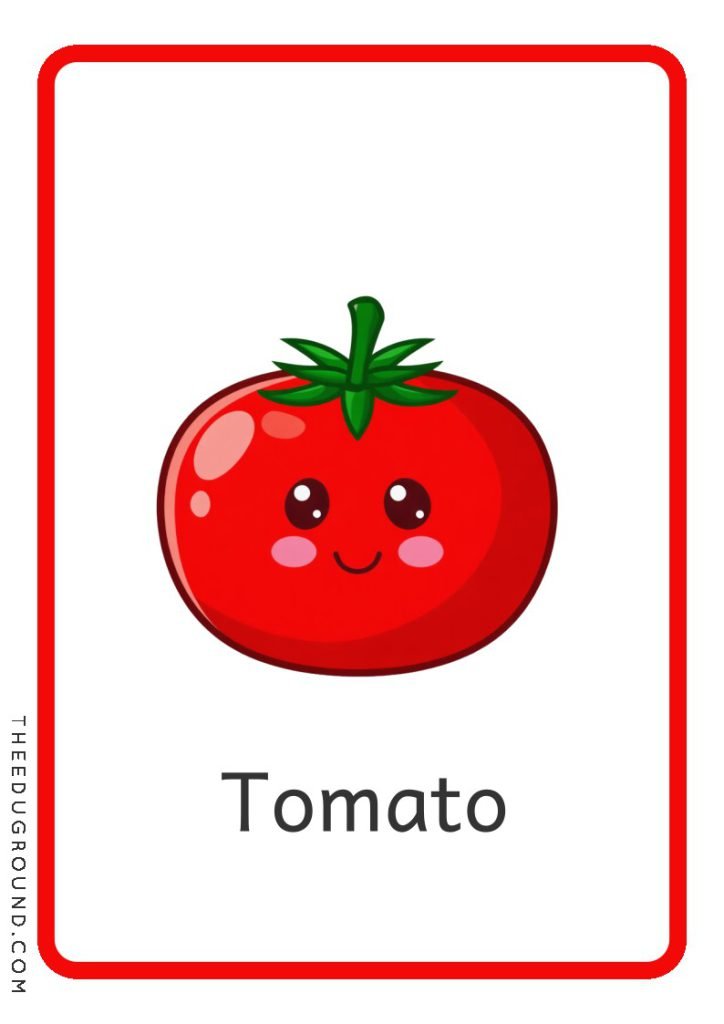 Vegetable Flashcards for Kids