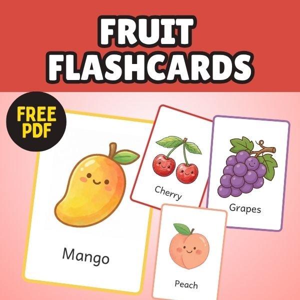 Printable Fruit Flashcards PDF Free Download