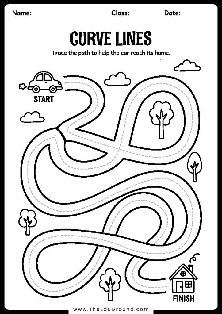 Trace the path to help the car reach its home.