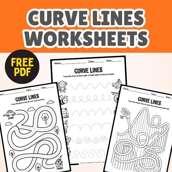 Free Curve Line Worksheets PDF Download