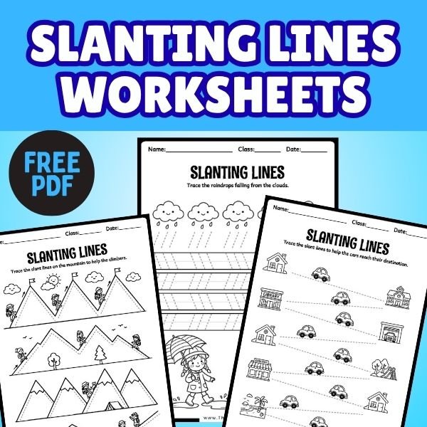 Free Slanting Line Worksheets PDF Download